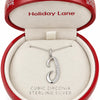 Holiday Lane Women's Silver Cubic Zirconia "J" Initial Pendant Necklace | Holiday Lane In Lebanon