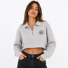Fmoda Women's Grey With Zip Cropped Blouse | Fmoda in Lebanon