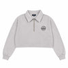 Fmoda Women's Grey With Zip Cropped Blouse | Fmoda in Lebanon