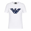 Emporio Armani Women's White Logo Print Regular Fit  T-shirt | Emporio Armani in Lebanon