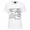 Emporio Armani Women's White With Graphic Cotton T-shirt | Emporio Armani in Lebanon