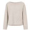Emporio Armani Women's Beige Logo Embroidery Sweatshirt | Emporio Armani In Lebanon
