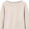 Emporio Armani Women's Beige Logo Embroidery Sweatshirt | Emporio Armani In Lebanon