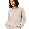 Emporio Armani Women's Beige Logo Embroidery Sweatshirt | Emporio Armani In Lebanon