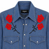 Dsquared2 Men's Blue Printed Long Sleeve Shirt | Dsquared2 In Lebanon