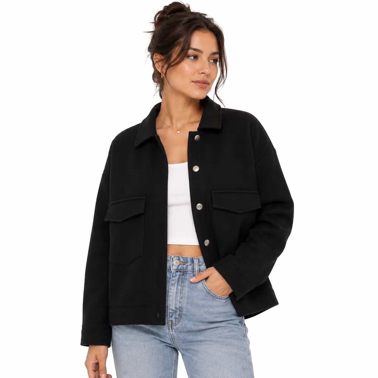 X Lacati Women's Black Shacket | X Lacati In Lebanon