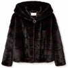 SD Women's Dark Plum Fur Hooded Jacket | SD In Lebanon