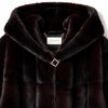 SD Women's Dark Plum Fur Hooded Jacket | SD In Lebanon