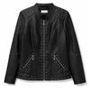 Judith Williams Women's Black Leather Stud Jacket | Judith Williams In Lebanon