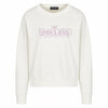 Emporio Armani Women's White Logo Printed Crew Neck Sweatshirts | Emporio Armani In Lebanon