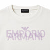 Emporio Armani Women's White Logo Printed Crew Neck Sweatshirts | Emporio Armani In Lebanon