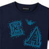 Emporio Armani Women's Navy Studded T-Shirt | Emporio Armani In Lebanon