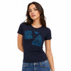 Emporio Armani Women's Navy Studded T-Shirt | Emporio Armani In Lebanon