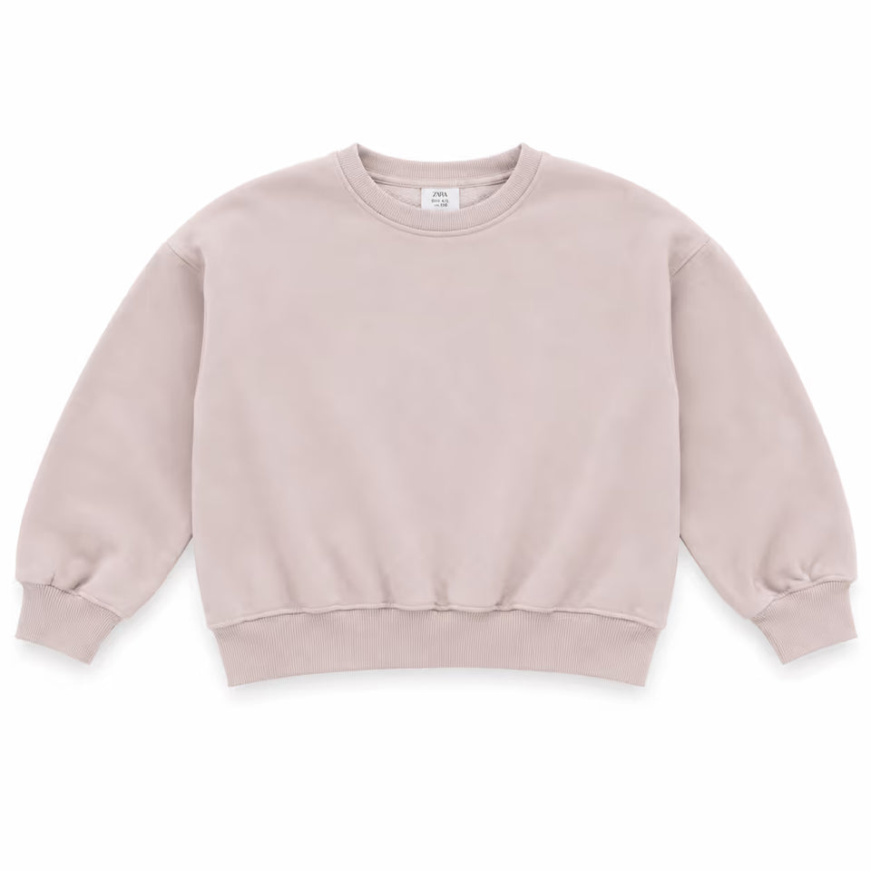 Zara Baby Girl's Light Purple PlainSweatshirt | Zara in Lebanon