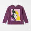 Zara Girl's Plum " Maleficent or Aurora ?" Printed Long Sleeve Blouse   | Zara in Lebanon