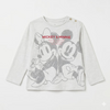 Zara Baby  Girl's Light Grey With Mickey & Minnie Mouse Printed Long  Sleeve Blouse   | Zara in Lebanon