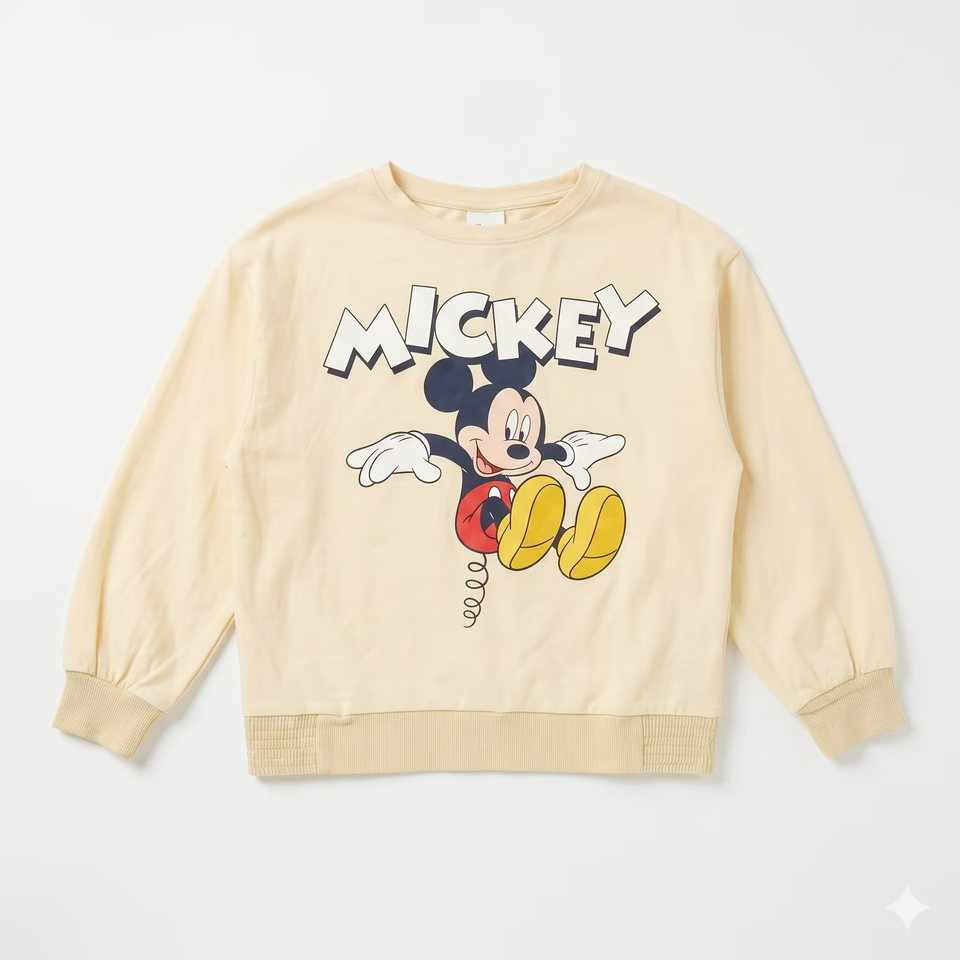 Zara Boy's Light Yellow Mickey Long SleeveBlouse | Zara in Lebanon