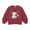 Zara Baby Boy's Washed Burgundy With Minnie Mouse With A Santa Hat Sweatshirt   | Zara in Lebanon