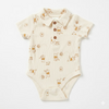 Disney Baby Boy's Beige Short Sleeve All Over Print Bodysuits | Disney In Lebanon