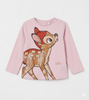 Zara Girl's Rose With Bami Graphic Printed Long Sleeve Blouse | Zara in Lebanon