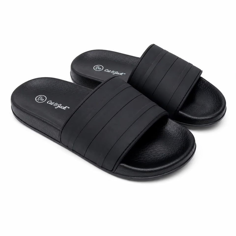 Cat & Jack Girl's Black Slide Slippers | Cat & Jack In Lebanon