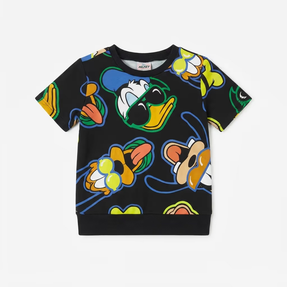Disney Boys Black Mickey & Friends Character Print Short-Sleeve T-Shirt | Disney in Lebanon