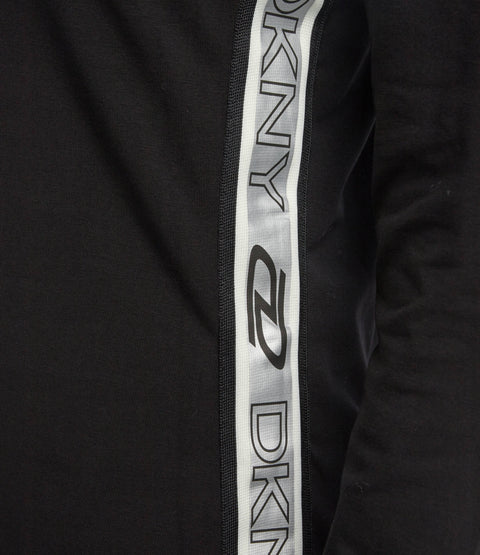 DKNY Sport Women's Black Cotton Mock-Neck Bodycon Dress | DKNY Sport In Lebanon