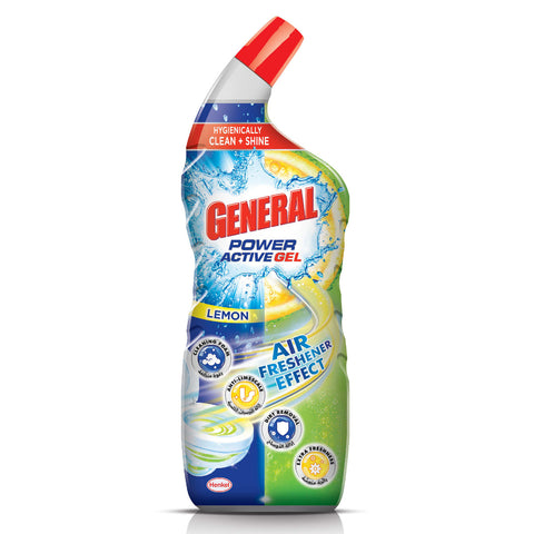 General Toilet Cleaner Power Active Gel With Lemon Air Freshener Effect 750 ml