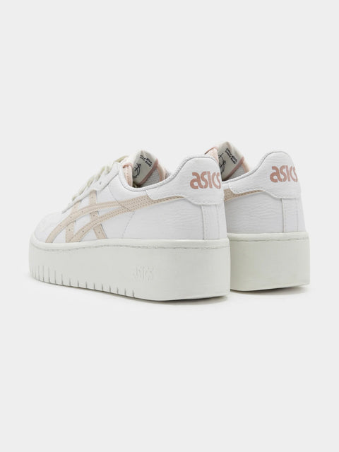 Asics Women's White & Beige Japan S Platform Sneakers|Asics In Lebanon