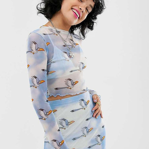 Asos Design Women's Blue Skirt ANF2423