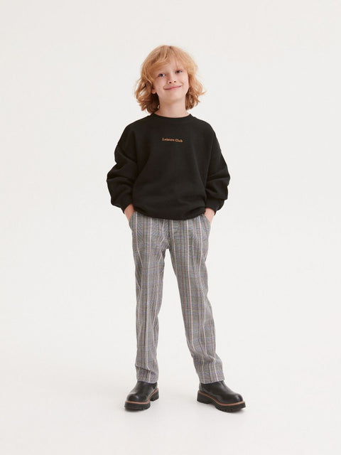 Reserved Boy's Black Crew Neck Sweatshirt | Reserved In Lebanon