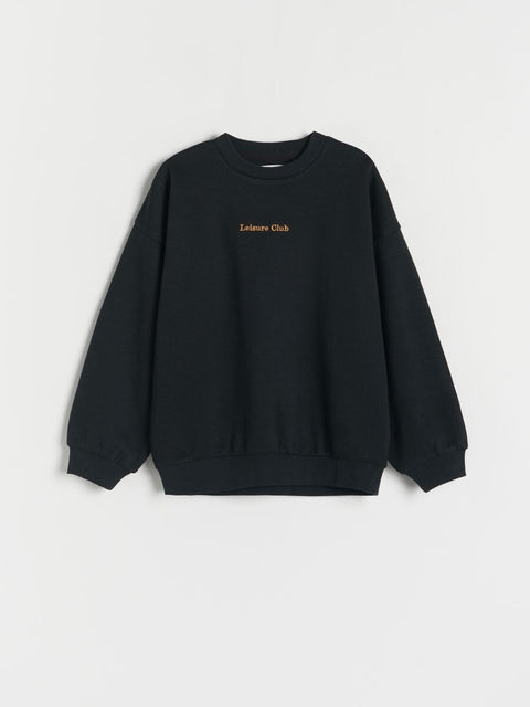Reserved Boy's Black Crew Neck Sweatshirt | Reserved In Lebanon