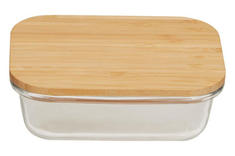 Culinario Glass Food Storage With Wooden Lid 370ml | Culinario In Lebanon