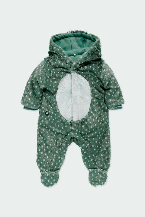 Boboli Baby Girl Spotted Green Fur Overall | Boboli In Lebanon