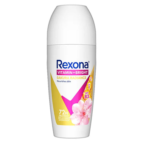 Rexona Vitamin+ Bright Sakura Radiance 72 Freshness Deodorant 45ml | Rexona In Lebanon