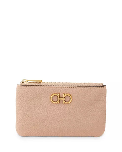 Ferragamo Women's Beige Zippered Key Holder Wallet | Ferragamo In Lebanon