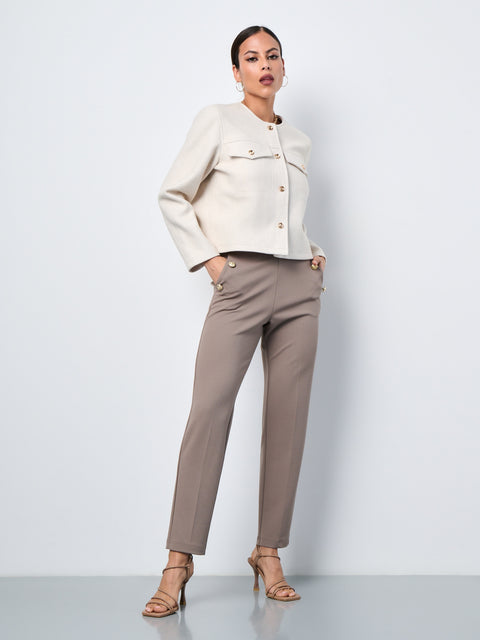 Sinsay Women's Beige Elegant creased Pants | Sinsay in Lebanon