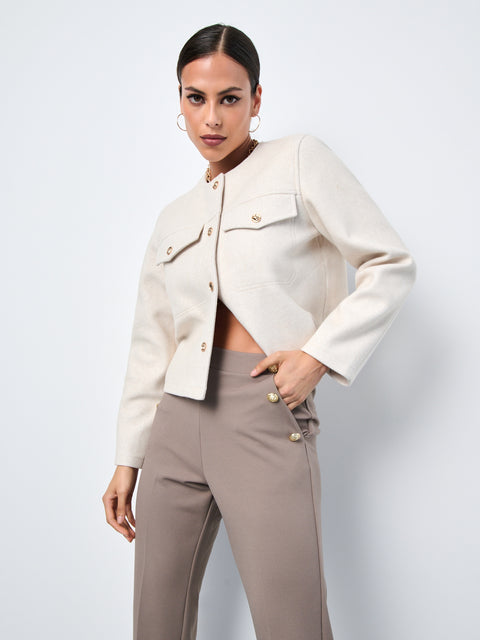 Sinsay Women's Beige Elegant creased Pants | Sinsay in Lebanon