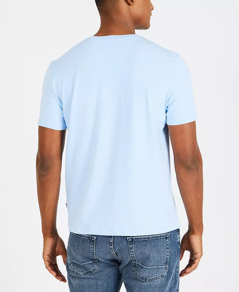 Nautica Men's Noon Blue Classic-Fit Solid Crew-Neck Pocket T-Shirt | Nautica In Lebanon