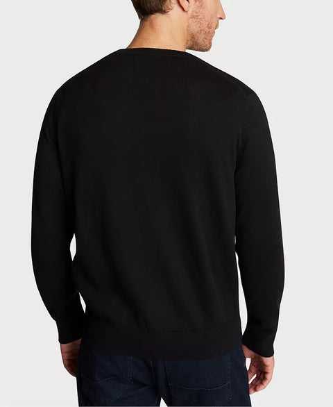 Nautica Men's Black Navtech Performance Classic-Fit Soft V-Neck Sweater|Nautica In Lebanon