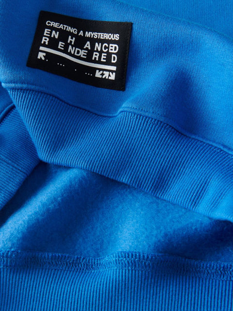 Reserved Boy's Blue Graphic Printed Hoodie | Reserved In Lebanon