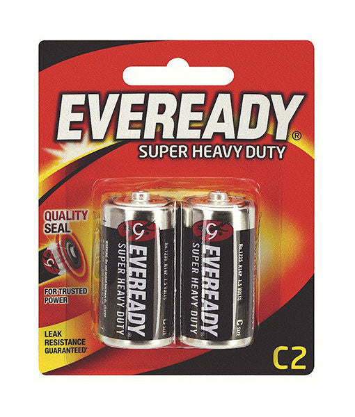 Eveready Super Heavy Batteries Duty C (2Pack)