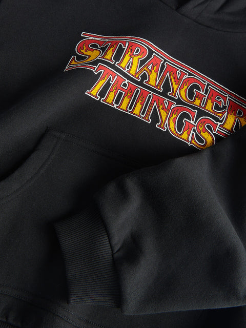 Reserved Boy's Black Stranger Things Oversized Hoodie | Reserved In Lebanon