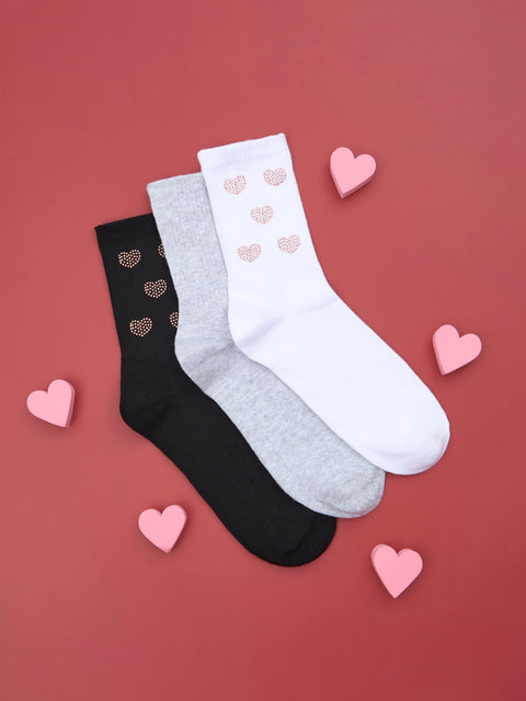Sinsay Women's White/Grey /White Set of 3-pack Socks| Sinsay in Lebanon