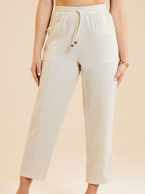 Sinsay Women's Light Beige Viscose Pants | Sinsay In Lebanon