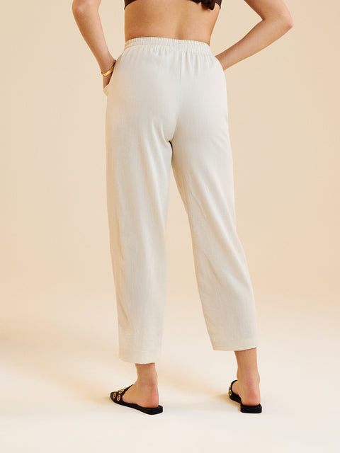 Sinsay Women's Light Beige Viscose Pants | Sinsay In Lebanon