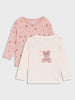 AYA Sinsay Baby Girl Blouse 2-Pack Off White-Dusty Rose