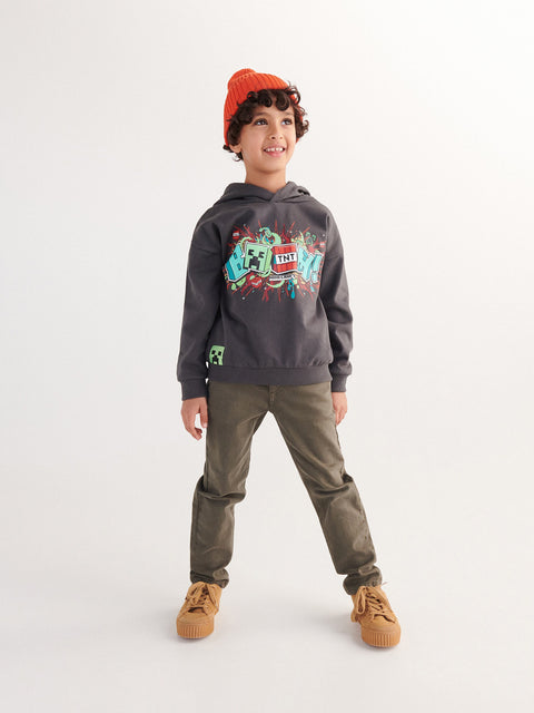 Reserved Boy's Dark Grey Minecraft Hoodie | Reserved In Lebanon