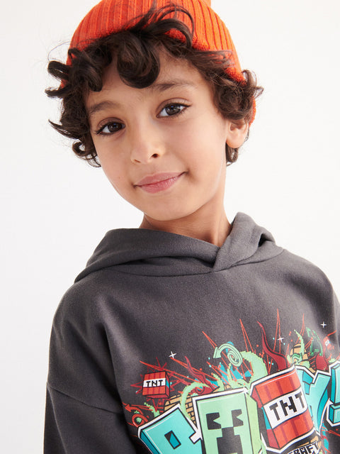 Reserved Boy's Dark Grey Minecraft Hoodie | Reserved In Lebanon