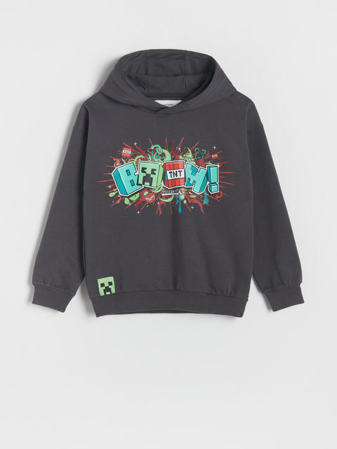 Reserved Boy's Dark Grey Minecraft Hoodie | Reserved In Lebanon